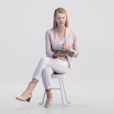 Workplace female sitting figure