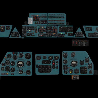 Aircraft Control Panel Space Control Set Control Panel