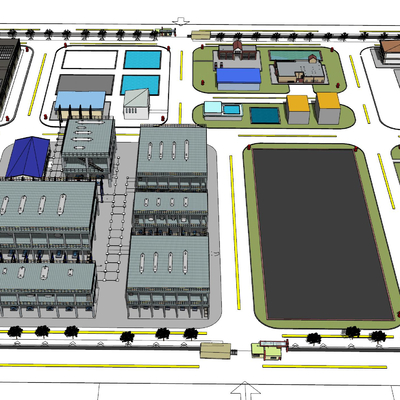 Bird's-eye view of chemical plant