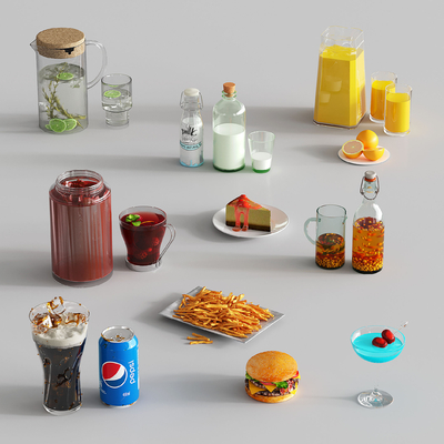 Beverage Fruit Juice Food Orange Juice Milk Drink Lemonade Coke Hamburger