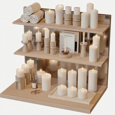 Modern candle towel ornaments