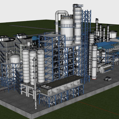 Bird's-eye view of chemical plant