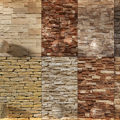 Cultural stone wall face brick wall stone base