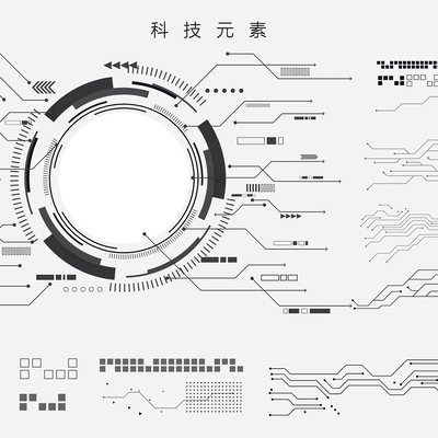 Technology Elements Technology Border Line Wall Decoration