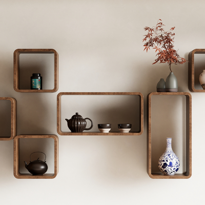 New Chinese Wall Cabinet Storage Rack