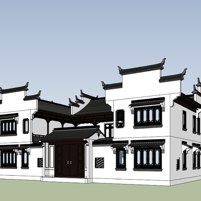 Chinese-style Huizhou courtyard house