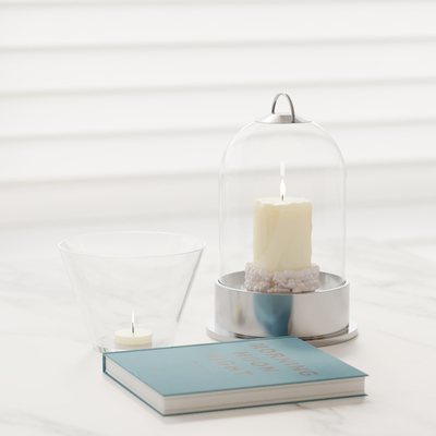 Desktop ornaments candle glass bottle book