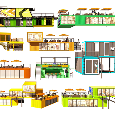 Container catering building model room