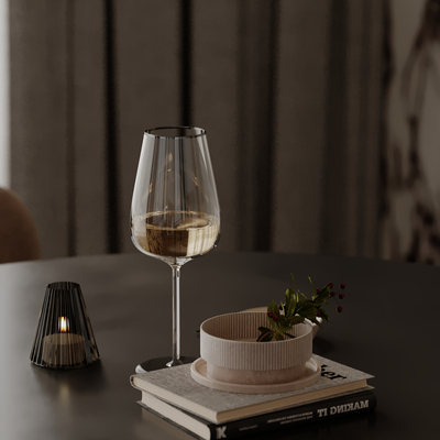 Desktop Ornaments Goblet Water Glass Wine Glass Book