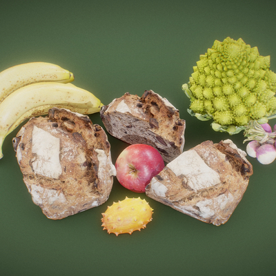 Fruit Vegetables Banana Apple Bread