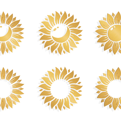 Sunflower Pattern Silhouette