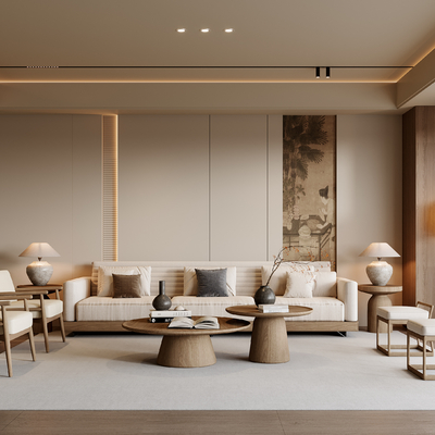 Neo-Chinese Style Living Room Song's Aesthetics