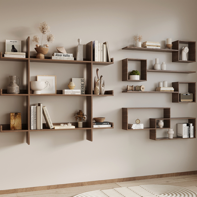 Nordic Wall Cabinet Bookshelf Storage Rack