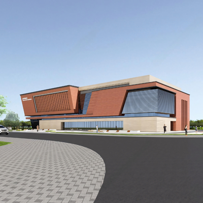 Modern gymnasium activity center building appearance