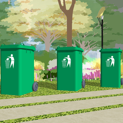 Garbage collection station sorting dustbin independent dustbin public dustbin