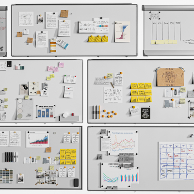 Modern Whiteboard Sketch Board Cork Board Writing Board