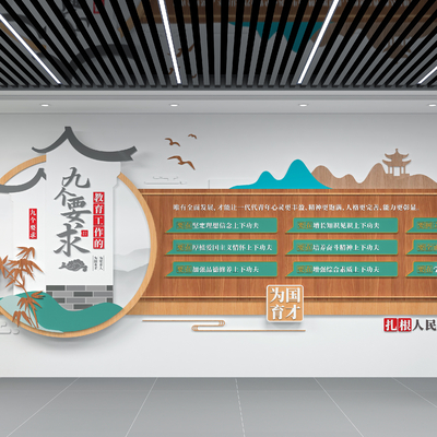 New Chinese-style Party Building Culture Wall Community Culture Wall