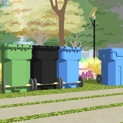 Garbage collection station sorting dustbin independent dustbin public dustbin