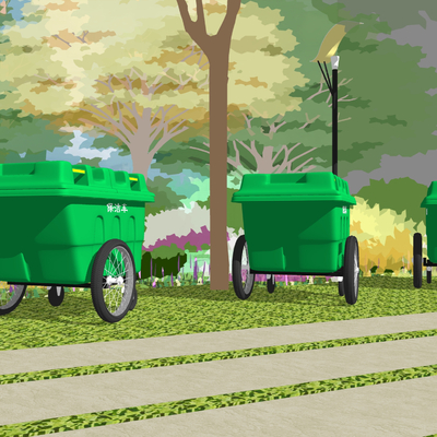 Garbage collection station sorting dustbin independent dustbin public dustbin