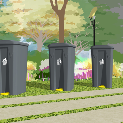 Garbage collection station sorting dustbin independent dustbin public dustbin