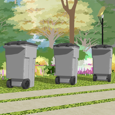 Garbage collection station sorting dustbin independent dustbin public dustbin