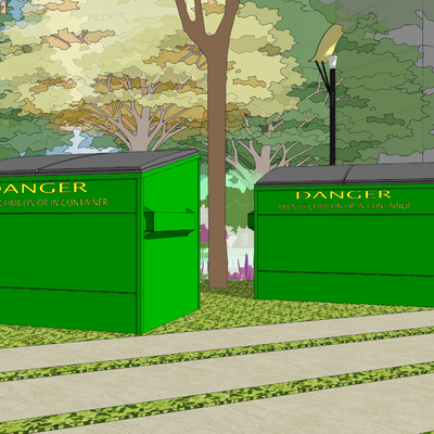 Garbage collection station sorting dustbin independent dustbin public dustbin