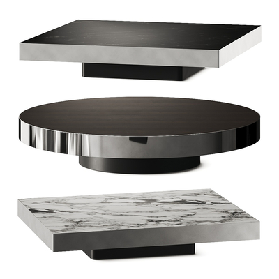 Minotti modern square coffee table metal coffee table