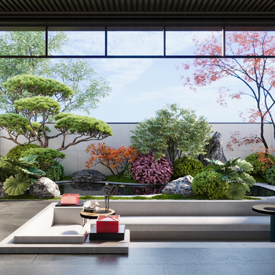 Neo-Chinese Style Garden Landscape leisure room