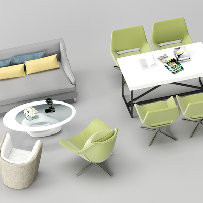 Modern Office Sofa Negotiation Table and Chair