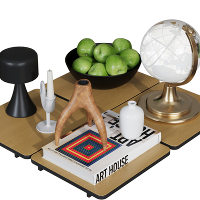 Desktop Ornaments Decorations Globe Fruit Book Candle