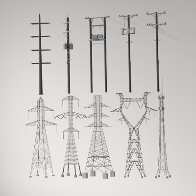 Electric pole high voltage tower high voltage line