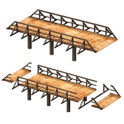 Modern Slab Bridge Floating Pier Wooden Bridge