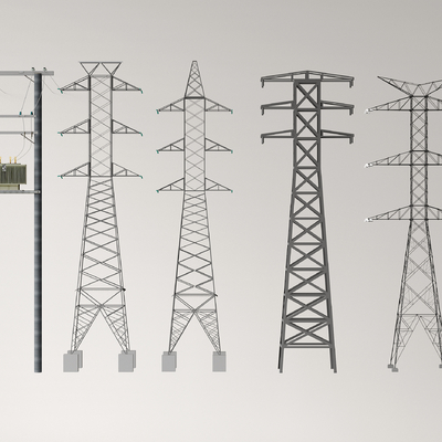 Electric pole High voltage electric line tower Transmission tower Signal tower