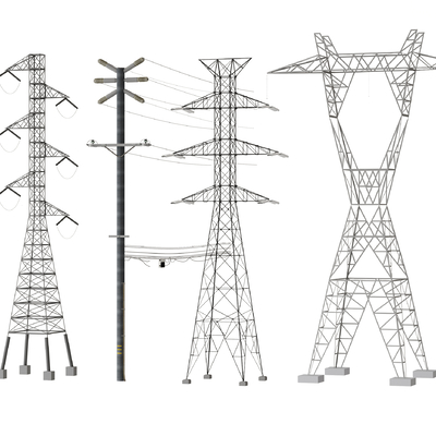 Electric pole High voltage electric line tower Transmission tower Signal tower