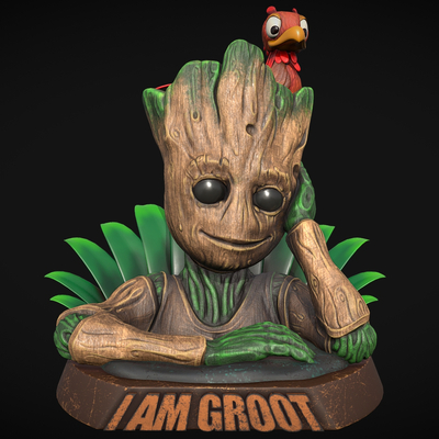 Groot Desktop Ornaments Marvel Characters Hand-held