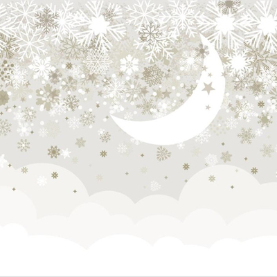 Children's Room Light khaki Moon Wallpaper