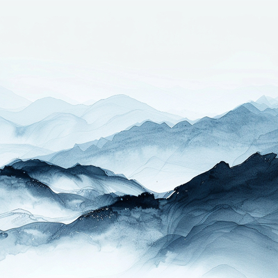 New Chinese abstract mountains and mountains wallpaper