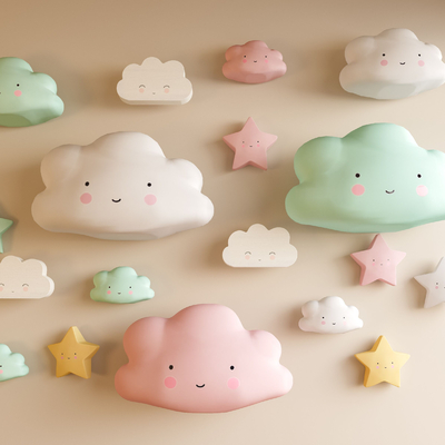 Children's cloud cloud jewelry wall decoration pendant