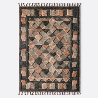 geometric tassel carpet