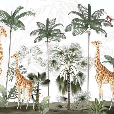 Children Wallpaper Mural Wallpaper Modern Cartoon Animal Wallpaper