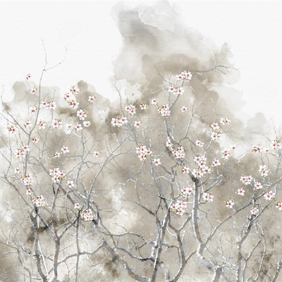 New Chinese Style Plum Blossom Mural Wallpaper