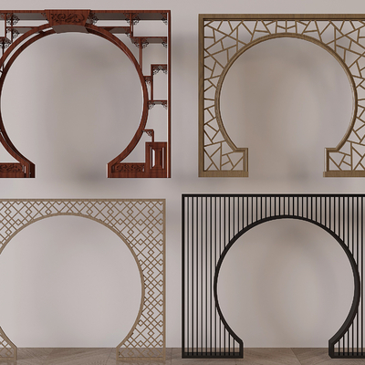 Chinese Moon Door Partition Moon Door Bogu Frame