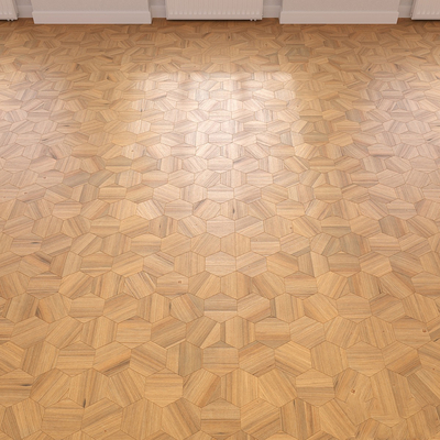 Modern parquet wood floor