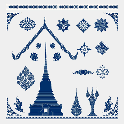 Southeast Asia Thailand element pattern texture decorative pattern