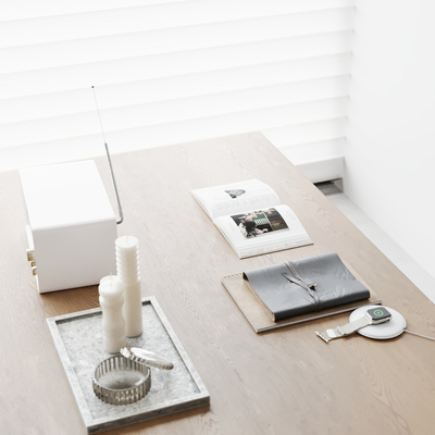 Desktop Ornaments Books Watch Audio Ashtray