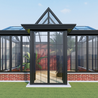 European-style sun room glass house greenhouse house