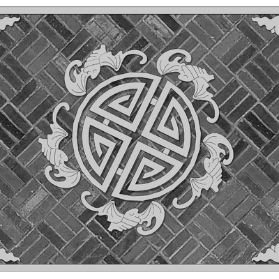 Chinese-style floor carving brick carving paving style