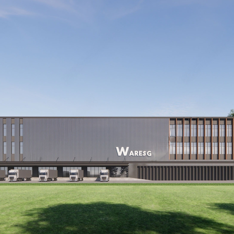 Modern logistics warehouse workshop