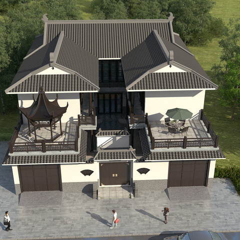 Appearance of New Chinese Courtyard Villa