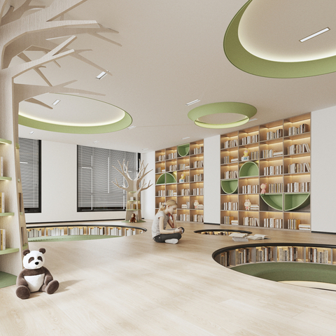 Modern Kindergarten Reading Room